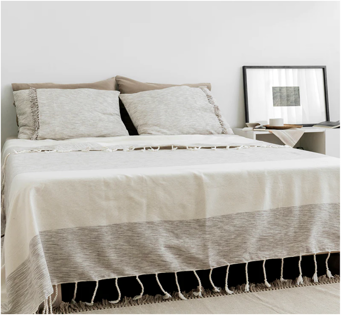 Cubrecama/colcha 100% algodón peinado